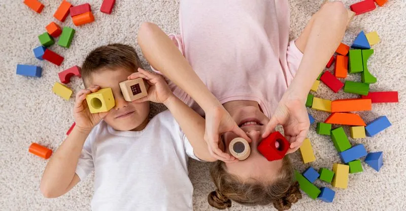 Children enjoying creative, engaged play